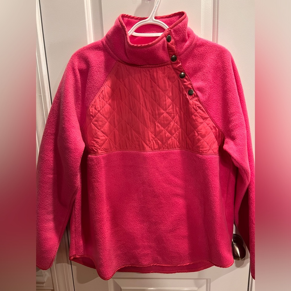 J. Crew Factory Fleece Pull-Over with Snap Closures